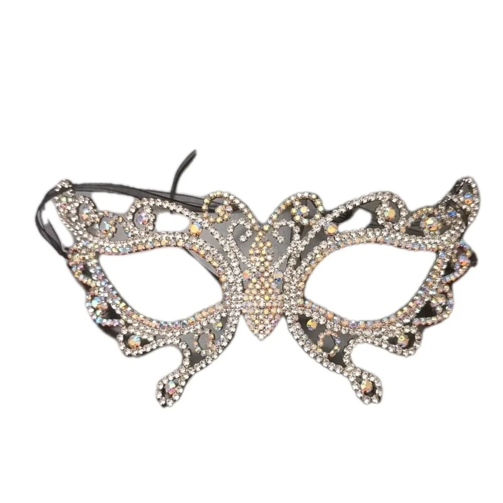 Pre-owned Masquerade Wedding Rhinestone Party Evening Prom Mardi‎ Gras